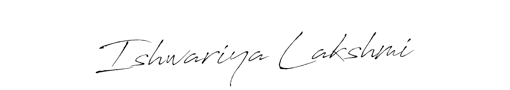 Create a beautiful signature design for name Ishwariya Lakshmi. With this signature (Antro_Vectra) fonts, you can make a handwritten signature for free. Ishwariya Lakshmi signature style 6 images and pictures png