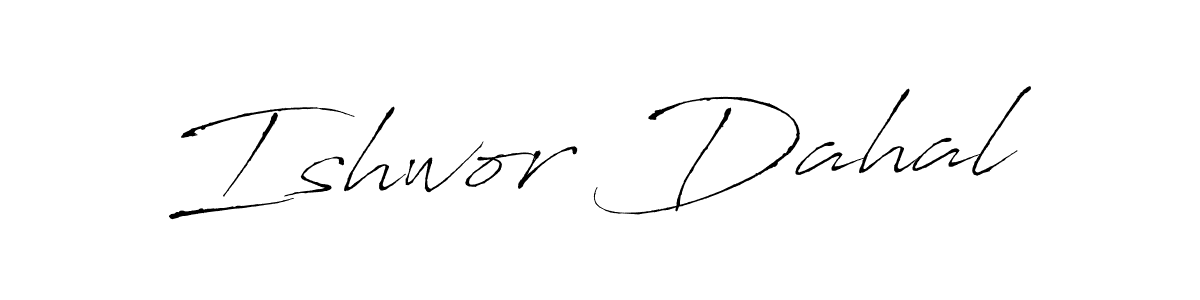 Make a beautiful signature design for name Ishwor Dahal. With this signature (Antro_Vectra) style, you can create a handwritten signature for free. Ishwor Dahal signature style 6 images and pictures png