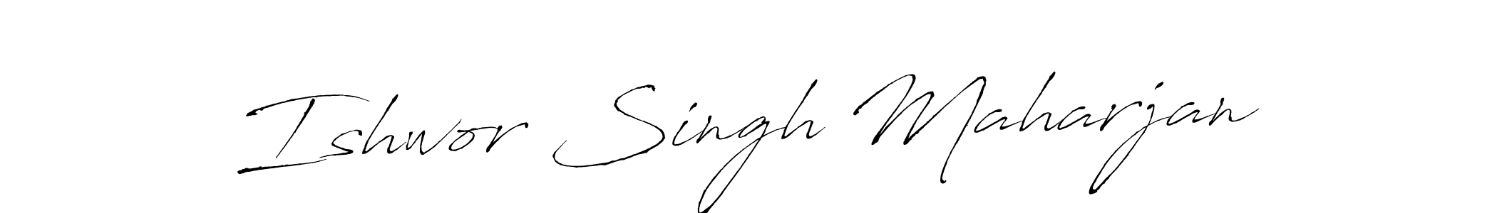 Make a beautiful signature design for name Ishwor Singh Maharjan. With this signature (Antro_Vectra) style, you can create a handwritten signature for free. Ishwor Singh Maharjan signature style 6 images and pictures png