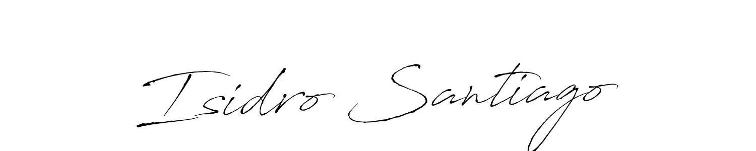 How to make Isidro Santiago name signature. Use Antro_Vectra style for creating short signs online. This is the latest handwritten sign. Isidro Santiago signature style 6 images and pictures png