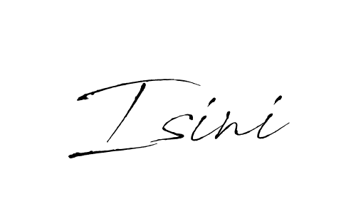 Design your own signature with our free online signature maker. With this signature software, you can create a handwritten (Antro_Vectra) signature for name Isini. Isini signature style 6 images and pictures png