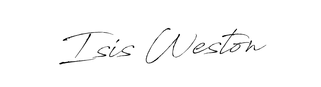 How to make Isis Weston name signature. Use Antro_Vectra style for creating short signs online. This is the latest handwritten sign. Isis Weston signature style 6 images and pictures png