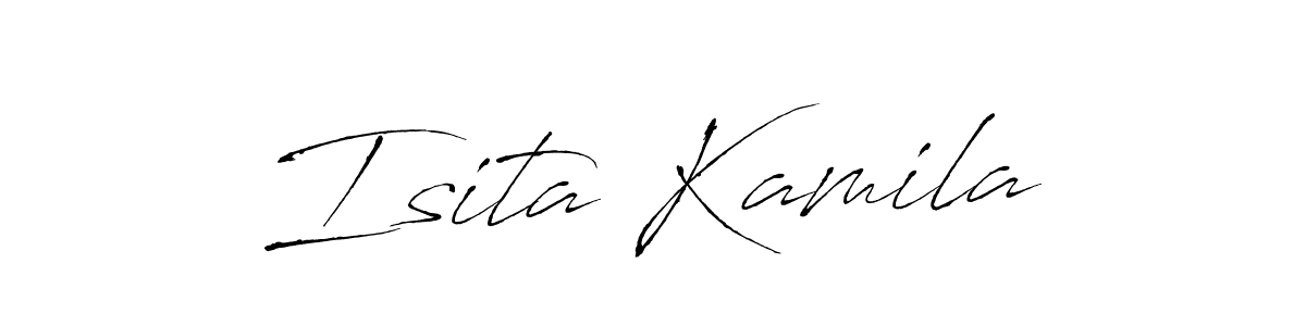 Isita Kamila stylish signature style. Best Handwritten Sign (Antro_Vectra) for my name. Handwritten Signature Collection Ideas for my name Isita Kamila. Isita Kamila signature style 6 images and pictures png