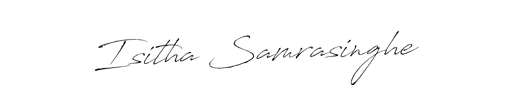 How to make Isitha Samrasinghe name signature. Use Antro_Vectra style for creating short signs online. This is the latest handwritten sign. Isitha Samrasinghe signature style 6 images and pictures png