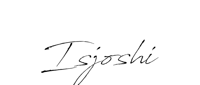 Design your own signature with our free online signature maker. With this signature software, you can create a handwritten (Antro_Vectra) signature for name Isjoshi. Isjoshi signature style 6 images and pictures png