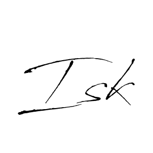 You should practise on your own different ways (Antro_Vectra) to write your name (Isk) in signature. don't let someone else do it for you. Isk signature style 6 images and pictures png