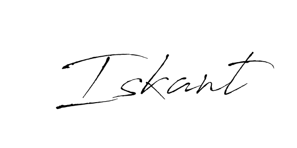 Also we have Iskant name is the best signature style. Create professional handwritten signature collection using Antro_Vectra autograph style. Iskant signature style 6 images and pictures png