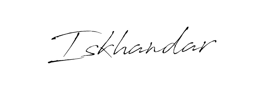 Iskhandar stylish signature style. Best Handwritten Sign (Antro_Vectra) for my name. Handwritten Signature Collection Ideas for my name Iskhandar. Iskhandar signature style 6 images and pictures png