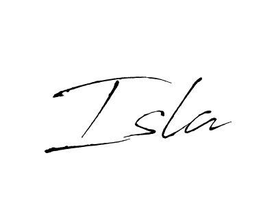 Design your own signature with our free online signature maker. With this signature software, you can create a handwritten (Antro_Vectra) signature for name Isla. Isla signature style 6 images and pictures png