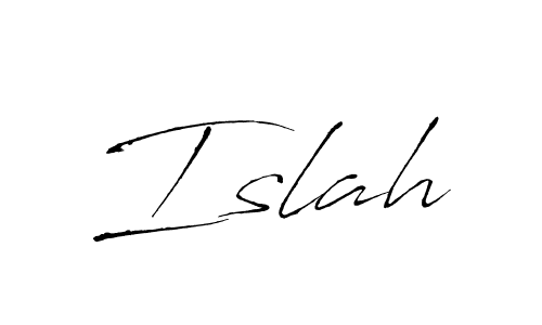 How to make Islah signature? Antro_Vectra is a professional autograph style. Create handwritten signature for Islah name. Islah signature style 6 images and pictures png