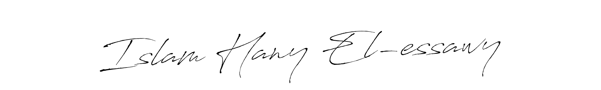 Make a beautiful signature design for name Islam Hany El-essawy. With this signature (Antro_Vectra) style, you can create a handwritten signature for free. Islam Hany El-essawy signature style 6 images and pictures png