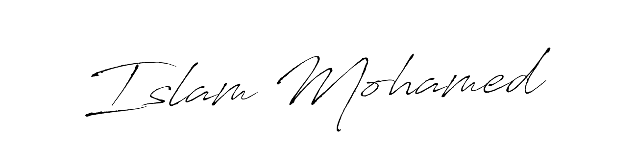 if you are searching for the best signature style for your name Islam Mohamed. so please give up your signature search. here we have designed multiple signature styles  using Antro_Vectra. Islam Mohamed signature style 6 images and pictures png