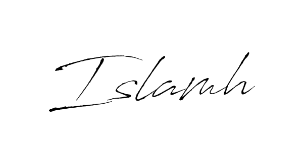 Also we have Islamh name is the best signature style. Create professional handwritten signature collection using Antro_Vectra autograph style. Islamh signature style 6 images and pictures png