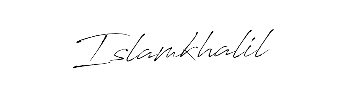 Design your own signature with our free online signature maker. With this signature software, you can create a handwritten (Antro_Vectra) signature for name Islamkhalil. Islamkhalil signature style 6 images and pictures png