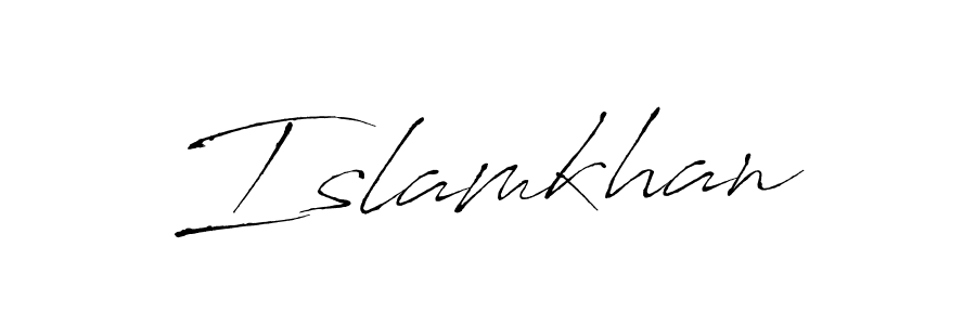 Make a beautiful signature design for name Islamkhan. With this signature (Antro_Vectra) style, you can create a handwritten signature for free. Islamkhan signature style 6 images and pictures png