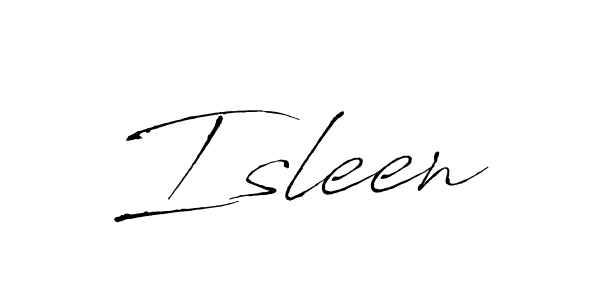 Create a beautiful signature design for name Isleen. With this signature (Antro_Vectra) fonts, you can make a handwritten signature for free. Isleen signature style 6 images and pictures png