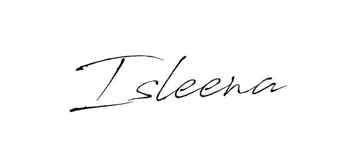 Create a beautiful signature design for name Isleena. With this signature (Antro_Vectra) fonts, you can make a handwritten signature for free. Isleena signature style 6 images and pictures png