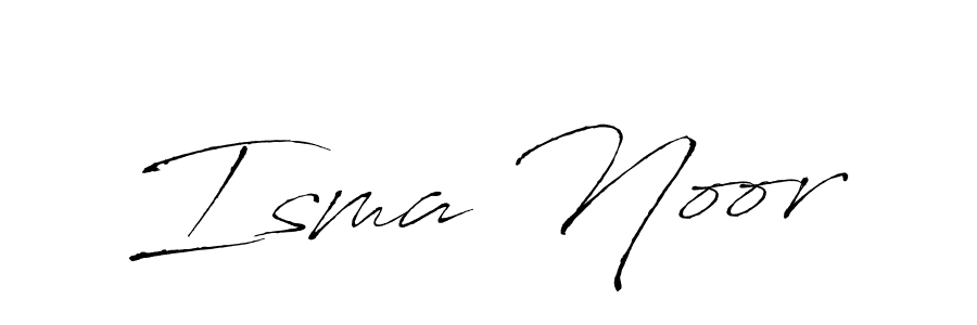 Design your own signature with our free online signature maker. With this signature software, you can create a handwritten (Antro_Vectra) signature for name Isma Noor. Isma Noor signature style 6 images and pictures png