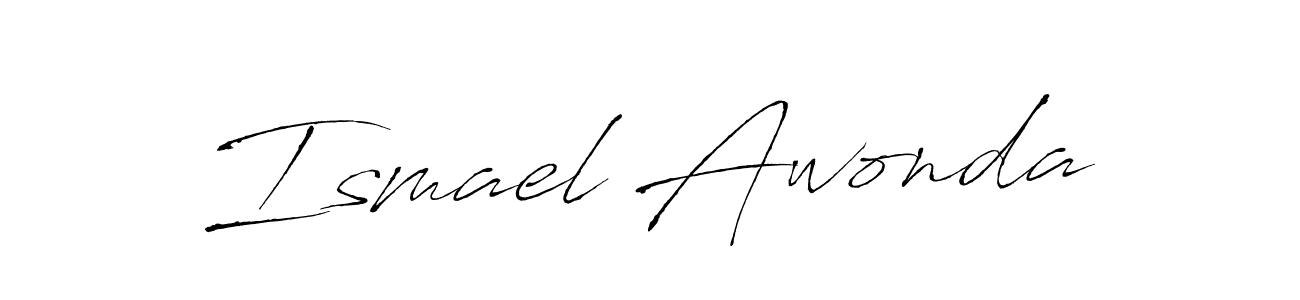 if you are searching for the best signature style for your name Ismael Awonda. so please give up your signature search. here we have designed multiple signature styles  using Antro_Vectra. Ismael Awonda signature style 6 images and pictures png