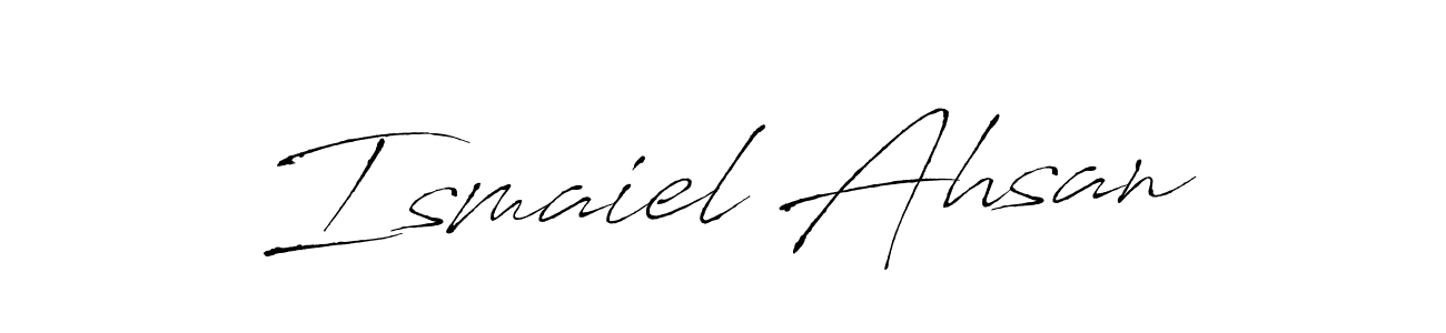 You should practise on your own different ways (Antro_Vectra) to write your name (Ismaiel Ahsan) in signature. don't let someone else do it for you. Ismaiel Ahsan signature style 6 images and pictures png