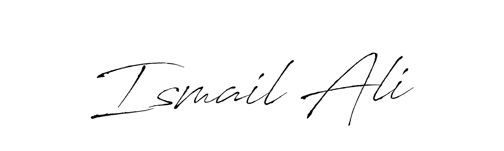 Make a beautiful signature design for name Ismail Ali. With this signature (Antro_Vectra) style, you can create a handwritten signature for free. Ismail Ali signature style 6 images and pictures png