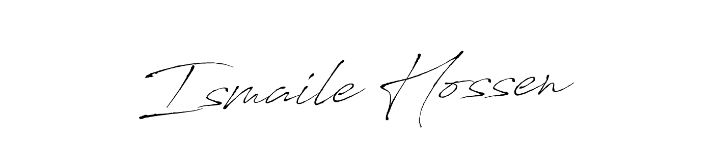 How to make Ismaile Hossen name signature. Use Antro_Vectra style for creating short signs online. This is the latest handwritten sign. Ismaile Hossen signature style 6 images and pictures png