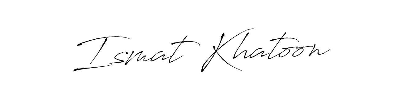 Create a beautiful signature design for name Ismat Khatoon. With this signature (Antro_Vectra) fonts, you can make a handwritten signature for free. Ismat Khatoon signature style 6 images and pictures png