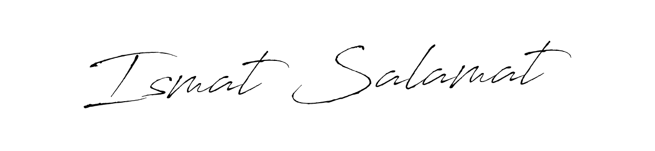 Make a beautiful signature design for name Ismat Salamat. With this signature (Antro_Vectra) style, you can create a handwritten signature for free. Ismat Salamat signature style 6 images and pictures png