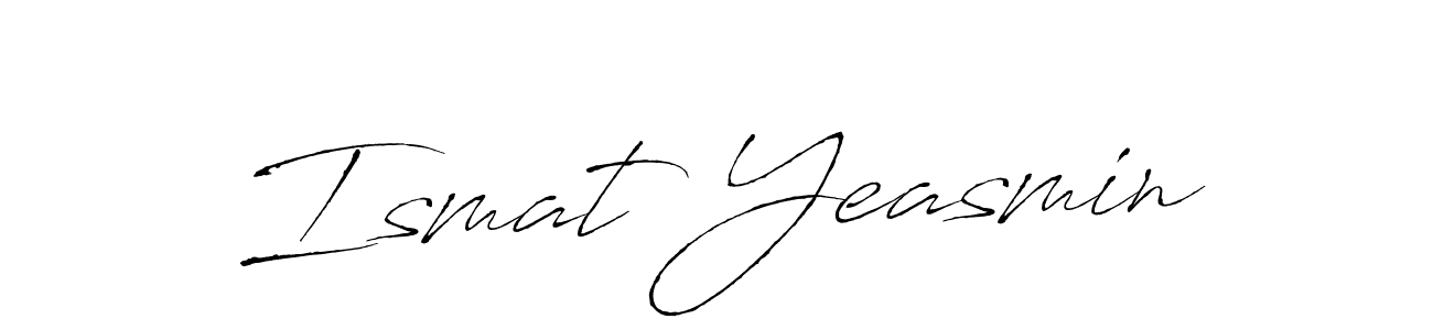 Make a beautiful signature design for name Ismat Yeasmin. With this signature (Antro_Vectra) style, you can create a handwritten signature for free. Ismat Yeasmin signature style 6 images and pictures png