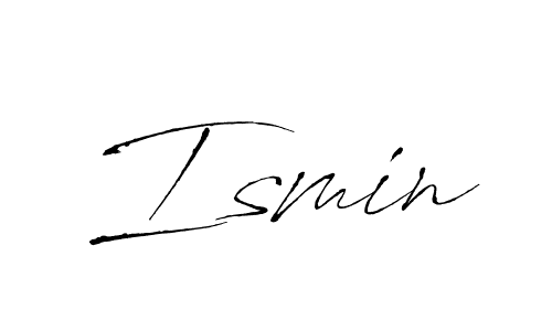 if you are searching for the best signature style for your name Ismin. so please give up your signature search. here we have designed multiple signature styles  using Antro_Vectra. Ismin signature style 6 images and pictures png