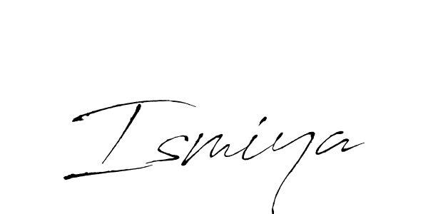 Design your own signature with our free online signature maker. With this signature software, you can create a handwritten (Antro_Vectra) signature for name Ismiya. Ismiya signature style 6 images and pictures png