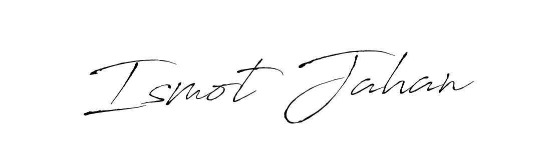 You should practise on your own different ways (Antro_Vectra) to write your name (Ismot Jahan) in signature. don't let someone else do it for you. Ismot Jahan signature style 6 images and pictures png