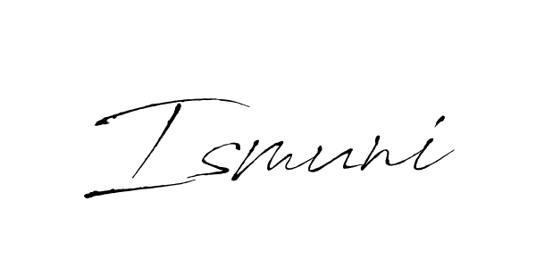 Similarly Antro_Vectra is the best handwritten signature design. Signature creator online .You can use it as an online autograph creator for name Ismuni. Ismuni signature style 6 images and pictures png