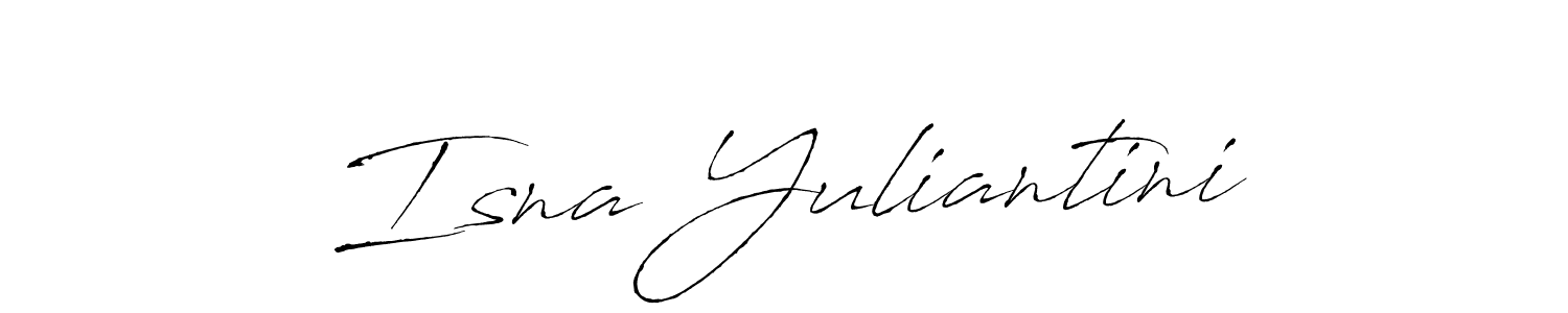 How to make Isna Yuliantini signature? Antro_Vectra is a professional autograph style. Create handwritten signature for Isna Yuliantini name. Isna Yuliantini signature style 6 images and pictures png