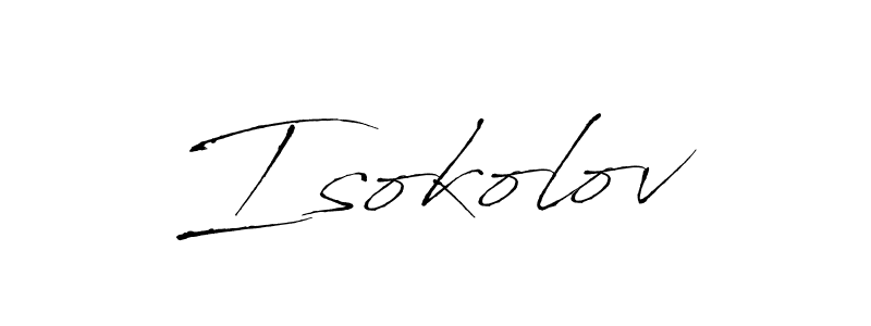 Use a signature maker to create a handwritten signature online. With this signature software, you can design (Antro_Vectra) your own signature for name Isokolov. Isokolov signature style 6 images and pictures png