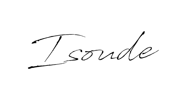 Design your own signature with our free online signature maker. With this signature software, you can create a handwritten (Antro_Vectra) signature for name Isoude. Isoude signature style 6 images and pictures png