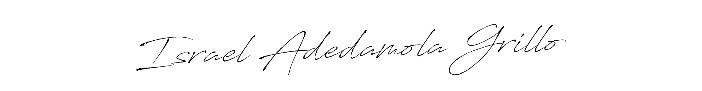 Create a beautiful signature design for name Israel Adedamola Grillo. With this signature (Antro_Vectra) fonts, you can make a handwritten signature for free. Israel Adedamola Grillo signature style 6 images and pictures png