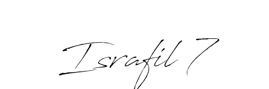 Design your own signature with our free online signature maker. With this signature software, you can create a handwritten (Antro_Vectra) signature for name Israfil 7. Israfil 7 signature style 6 images and pictures png