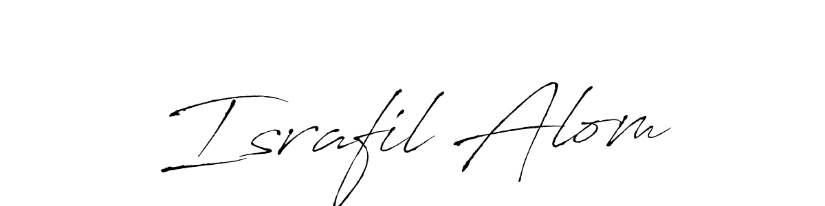 Make a beautiful signature design for name Israfil Alom. With this signature (Antro_Vectra) style, you can create a handwritten signature for free. Israfil Alom signature style 6 images and pictures png
