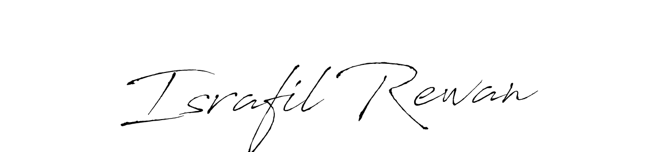 Design your own signature with our free online signature maker. With this signature software, you can create a handwritten (Antro_Vectra) signature for name Israfil Rewan. Israfil Rewan signature style 6 images and pictures png