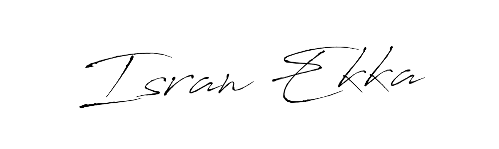 How to make Isran Ekka name signature. Use Antro_Vectra style for creating short signs online. This is the latest handwritten sign. Isran Ekka signature style 6 images and pictures png