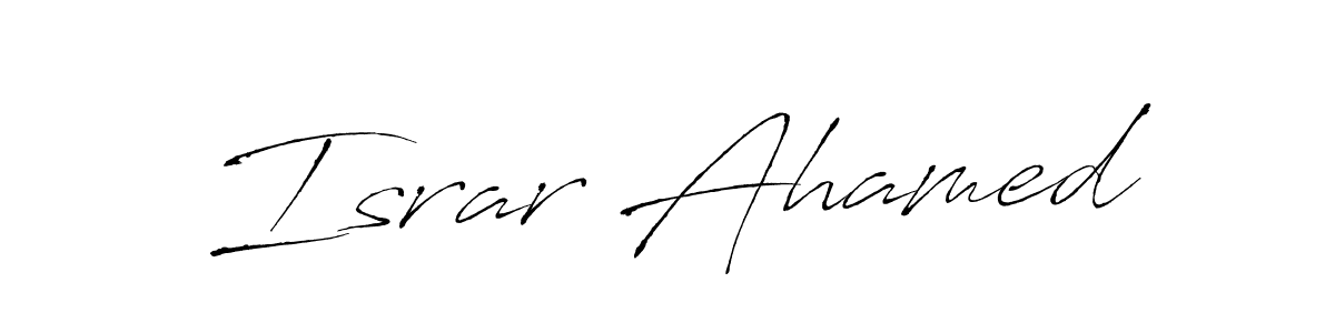Use a signature maker to create a handwritten signature online. With this signature software, you can design (Antro_Vectra) your own signature for name Israr Ahamed. Israr Ahamed signature style 6 images and pictures png