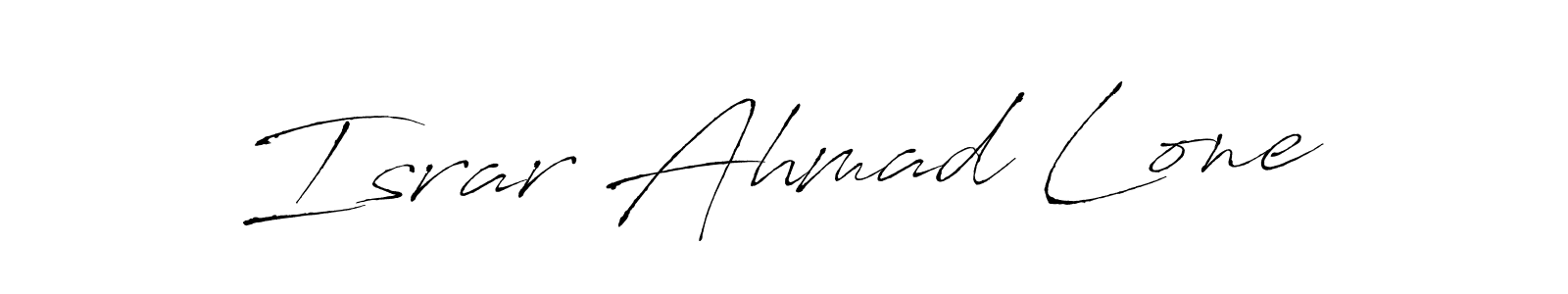 Make a beautiful signature design for name Israr Ahmad Lone. With this signature (Antro_Vectra) style, you can create a handwritten signature for free. Israr Ahmad Lone signature style 6 images and pictures png