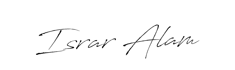 Create a beautiful signature design for name Israr Alam. With this signature (Antro_Vectra) fonts, you can make a handwritten signature for free. Israr Alam signature style 6 images and pictures png