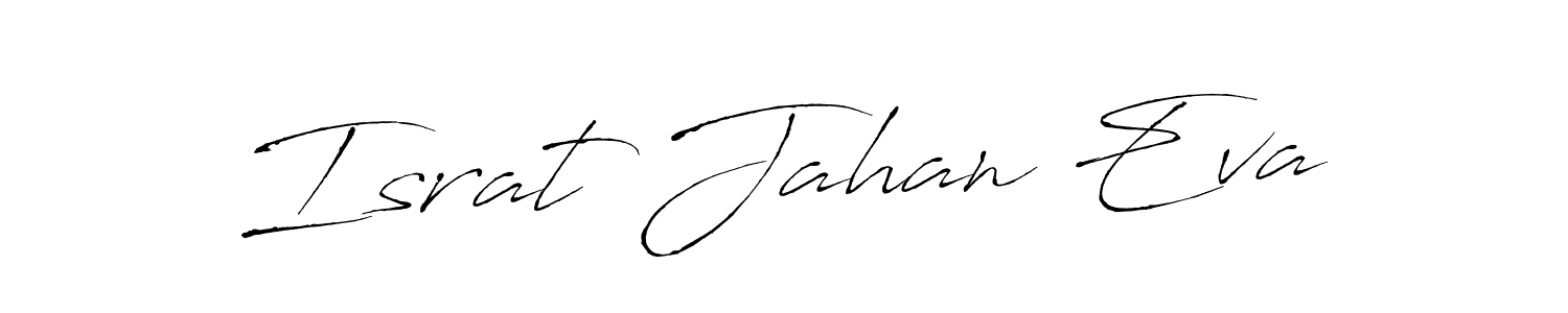 How to make Israt Jahan Eva name signature. Use Antro_Vectra style for creating short signs online. This is the latest handwritten sign. Israt Jahan Eva signature style 6 images and pictures png