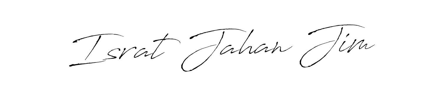 Create a beautiful signature design for name Israt Jahan Jim. With this signature (Antro_Vectra) fonts, you can make a handwritten signature for free. Israt Jahan Jim signature style 6 images and pictures png