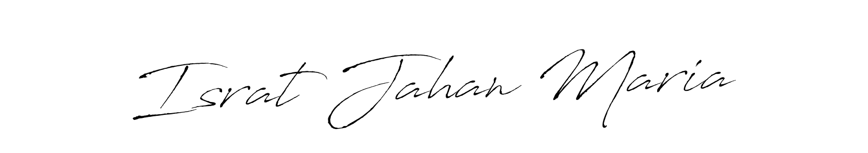 How to make Israt Jahan Maria name signature. Use Antro_Vectra style for creating short signs online. This is the latest handwritten sign. Israt Jahan Maria signature style 6 images and pictures png