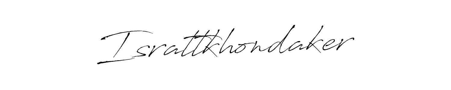 Use a signature maker to create a handwritten signature online. With this signature software, you can design (Antro_Vectra) your own signature for name Israttkhondaker. Israttkhondaker signature style 6 images and pictures png