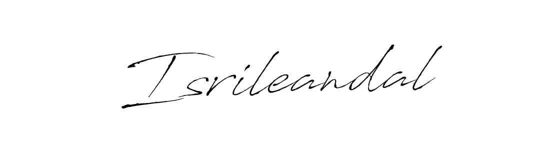 Make a beautiful signature design for name Isrileandal. With this signature (Antro_Vectra) style, you can create a handwritten signature for free. Isrileandal signature style 6 images and pictures png