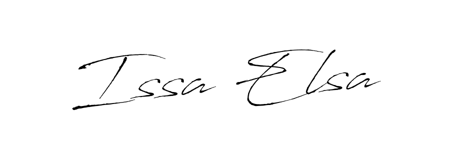 How to make Issa Elsa name signature. Use Antro_Vectra style for creating short signs online. This is the latest handwritten sign. Issa Elsa signature style 6 images and pictures png